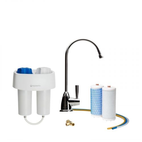 Aquasana - Untertisch Wasserfilter Set (Premium) - AQ4601 - Chrom