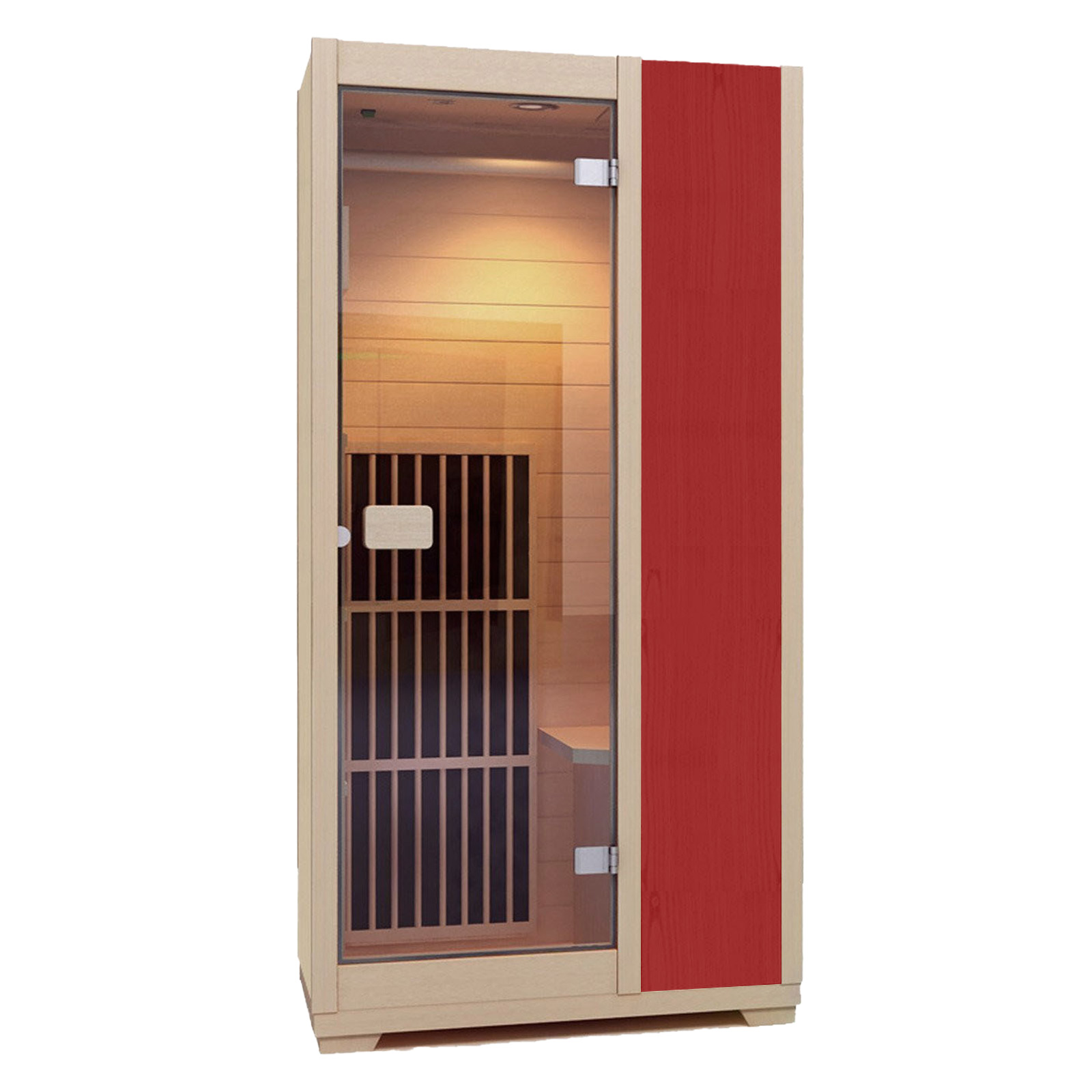 Image of Sauna dalekiej podczerwieni Zen dla 1 osoby - czerwona