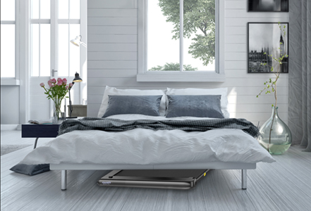 WalkSlim 410 ultraflache Höhe & leichtes Design für bequeme Aufbewahrung unter dem Bett